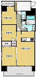 グリーンミユキ幸手 3LDKの間取図画像