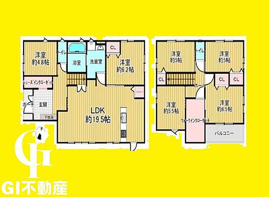 間取り 八幡市美濃山幸水　中古戸建