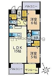 neu 2SLDKの間取図画像