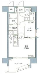 リアンシエルブルー大濠公園 1LDKの間取図画像