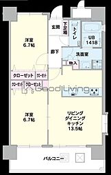 エコルクス赤坂2 2LDKの間取図画像