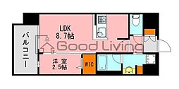 LANDICM1165 1LDKの間取図画像