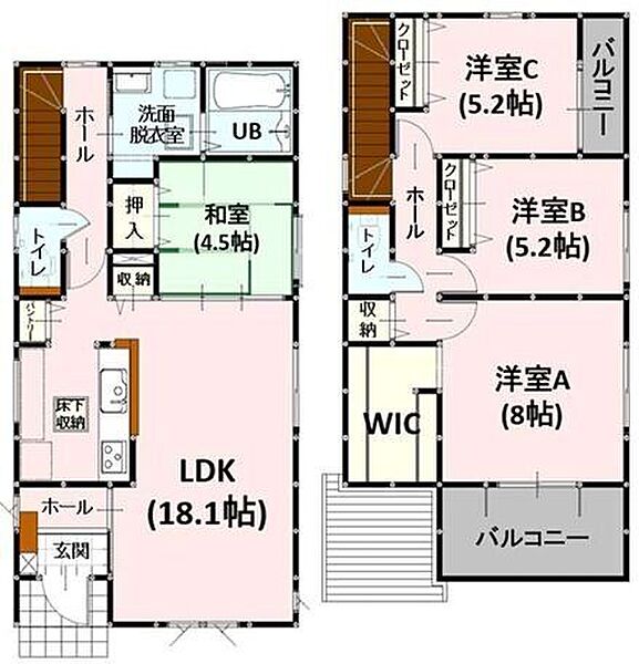 間取りを拡大表示