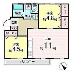 間取図画像 2LDK