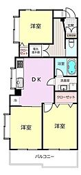 スターハイツ梶ケ谷 3DKの間取図画像