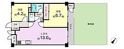 ウインザーハイム鷺沼 2LDKの間取図画像