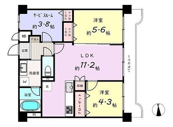 間取りを拡大表示