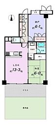 グリーンキャピタル向ケ丘遊園 1SLDKの間取図画像