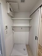 洗面所内洗濯機置場