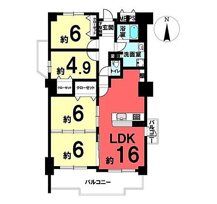 4LDK 間取り
