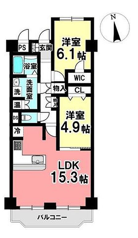2LDK 間取り