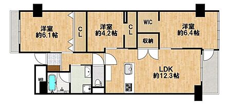 3LDK 間取り