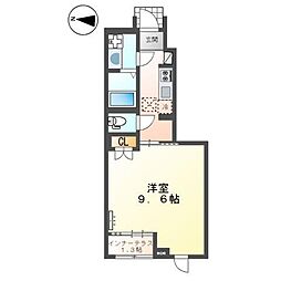 (仮)スターテラスII南蔵王町 1Kの間取図画像