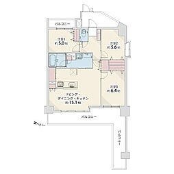 エイルスクエア千鳥 3LDKの間取図画像