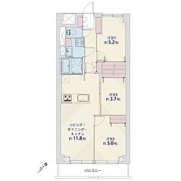 WTC武蔵小山マンション 3LDKの間取図画像