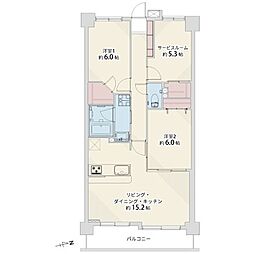間取図画像 2SLDK