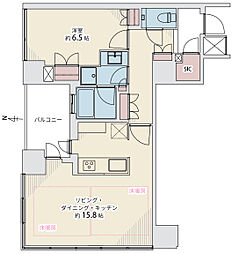 堂島ザ・レジデンスマークタワー 1LDKの間取図画像