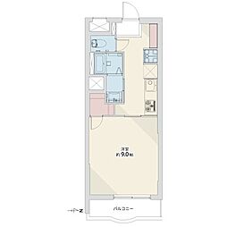 ライオンズプラザ日暮里 1Kの間取図画像