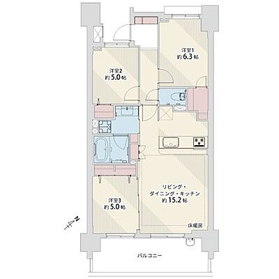 間取り プラウディア中央林間 3階/-