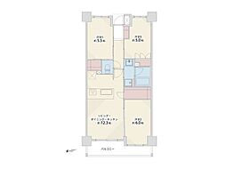 クオス妙蓮寺1 3LDKの間取図画像