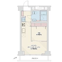秀和高円寺レジデンス 1LDKの間取図画像