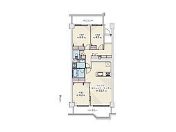 パークシティ溝の口E棟 3LDKの間取図画像