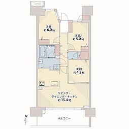 ココタウンヒルトップマリーナ 3LDKの間取図画像