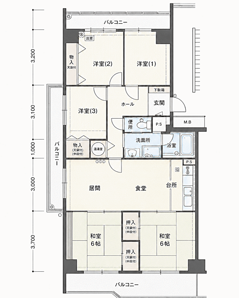 間取りを拡大表示