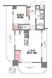ノバカネイチ上町台 1LDKの間取図画像