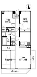 シャルマンフジ橋本三石台 3LDKの間取図画像