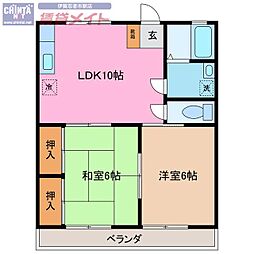 FORTYNIGHNKITA 2LDKの間取図画像