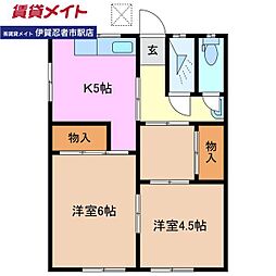 UesugiCondo 2Kの間取図画像