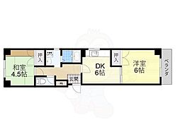 伸栄ハイツ 2DKの間取図画像