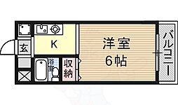 ゼンコウコーポラス1号棟 1Kの間取図画像