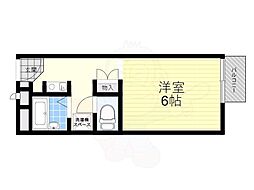 レオパレス春日 ワンルームの間取図画像
