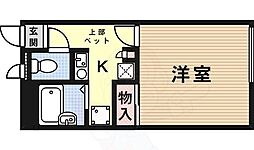 レオパレスリヴェルテ 1Kの間取図画像