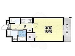 ミリアディたかつき 1Kの間取図画像