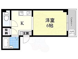 ハイネスゴールド 1Kの間取図画像