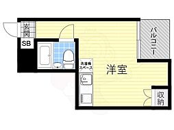 メゾンプリムローズ ワンルームの間取図画像