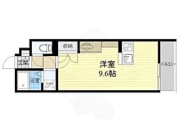 レオネクスト南茨木 ワンルームの間取図画像