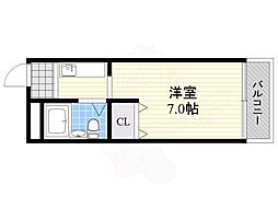 海栄ハイツ 1Kの間取図画像