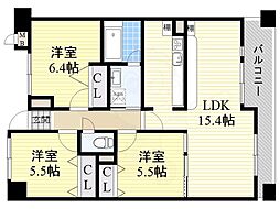ルミナスベガ 2SLDKの間取図画像