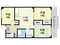 第3グリーンハイツ 3LDKの間取図画像