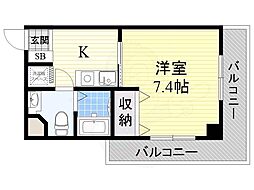 ベラフォーレ ワンルームの間取図画像