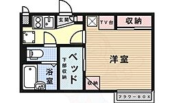 レオパレスNKサウスキャッスル 1Kの間取図画像