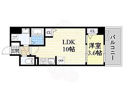 サンプラザ茨木 1LDKの間取図画像