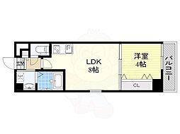 プレステージV京口 1LDKの間取図画像