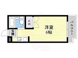 松が丘エンビィマンション ワンルームの間取図画像