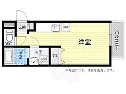 レオパレス別所新町LA1 ワンルームの間取図画像