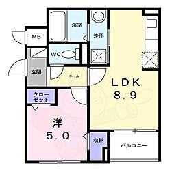 エアリーV 1LDKの間取図画像